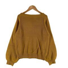 MOUSSY マウジー 長袖ニット アクリル イエロー レディー...