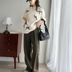 【新品未使用】classicalelf リボン付きシャギーニットの画像