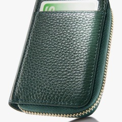 レザーカードケース　ダークグリーンの画像