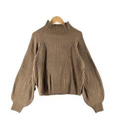 archives アルシーヴ 長袖ニット アクリル ベージュ レ...