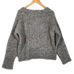 nano universe ナノユニバース 長袖ニット ポリエステル グレー レディース F【古着】【中古】の画像