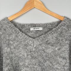 nano universe ナノユニバース 長袖ニット ポリエステル グレー レディース F【古着】【中古】の画像