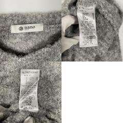 nano universe ナノユニバース 長袖ニット ポリエステル グレー レディース F【古着】【中古】の画像