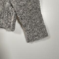 nano universe ナノユニバース 長袖ニット ポリエステル グレー レディース F【古着】【中古】の画像