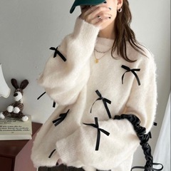 【新品未使用】classicalelf リボン付きシャギーニットの画像