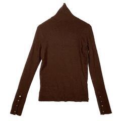 discord ディスコード 長袖ニット ナイロン ブラウン レディース F【古着】【中古】の画像