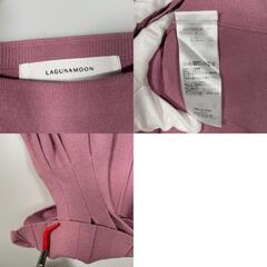 LAGUNAMOON ラグナムーン 長袖ニット レーヨン ピンク レディース F【古着】【中古】の画像