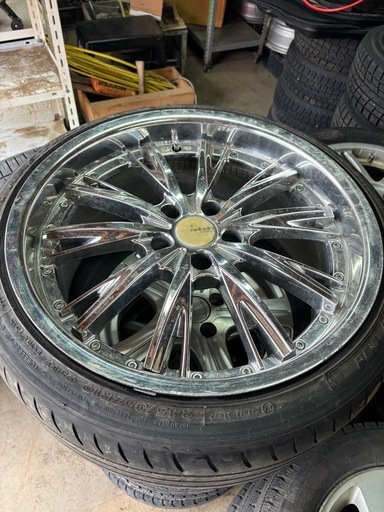 19インチホイールタイヤ付き　F8.5j+38 R9.5j+38  4本セット