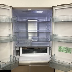 【安心6ヶ月保証付き】6ﾄﾞｱ冷蔵庫　 HITACHI 　R-KW57k 　2020年製の画像