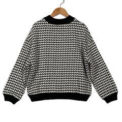 Sheena Deray シーナデレイ 千鳥格子 長袖ニット ポ...