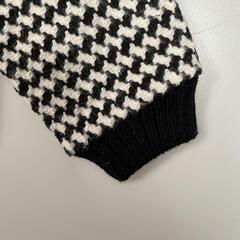 Sheena Deray シーナデレイ 千鳥格子 長袖ニット ポリエステル/アクリル ブラック レディース M【古着】【中古】の画像