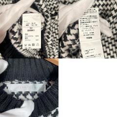 Sheena Deray シーナデレイ 千鳥格子 長袖ニット ポリエステル/アクリル ブラック レディース M【古着】【中古】の画像