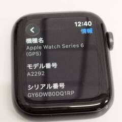 Apple Watch Series 6/GPS/44mm/A2292/スペースグレー〈M00H3J/A〉の画像