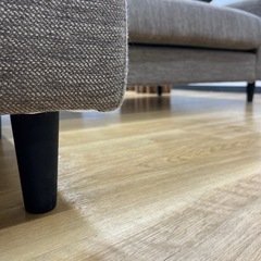 3人掛けソファー オットマン付き ベージュ ファブリック のご紹介です！の画像