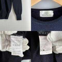 alpha cubic alpha cubic 長袖ニット ウール ネイビー レディース【古着】【中古】の画像