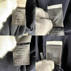 alpha cubic alpha cubic 長袖ニット ウール ネイビー レディース【古着】【中古】の画像