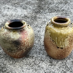 信楽焼　花器　2つセットの画像