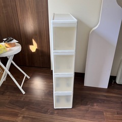 洗面所ラック  幅17cm×奥行47cm×高さ78cm(キャスター除く)の画像