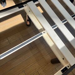 ★ジモティ割あり★ 株式会社もしも セミシングルベッドセット ブラウン H33×D208×W80 クリーニング済み TK7231の画像