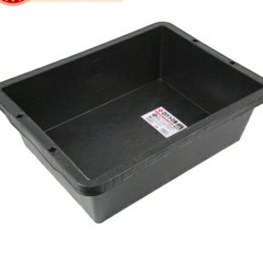 ②藤原産業 赤長 DIYトロ舟 ブラック 40L ブラック②［安全興業 メダカ カメ ビオトープ ❳在庫1個あります！の画像