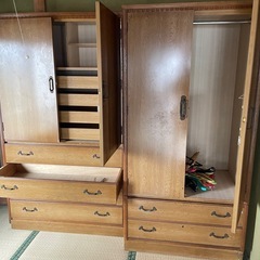 冷蔵庫　洗濯機　クローゼット　着物タンス　タンス　テレビ の画像