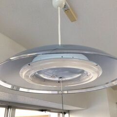 NEC 洋風ペンダントライト HCDB0841-X 調光機能付 LEDタイプ ～8畳用 スモーク樹脂セード プルスイッチ 昼光色 清掃/点灯確認済みの画像