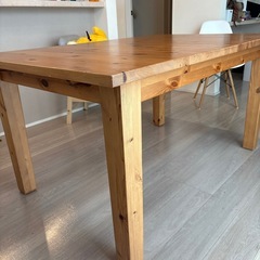 (IKEA 類似品)ONSTAD トンスタード 伸長式テーブル, オーク材突き板,の画像