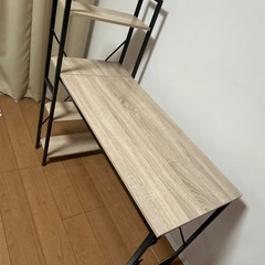 パソコン デスク ラック付きの画像