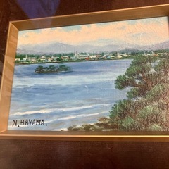 松江宍道湖 風景画の画像