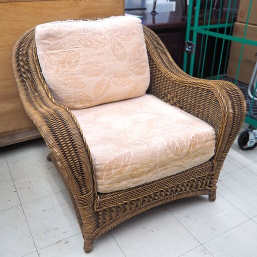 籐ソファー　1人掛け　リユース品　価格　9,900円