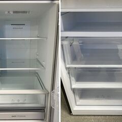 アイリスオーヤマ 大きめ2ドア冷凍冷蔵庫 274L 単身 二人暮らし カップル IRSN-27A-B 2021年製 ブラック 中古家電 店頭引取歓迎 R10205の画像