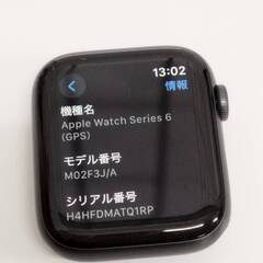 Apple Watch Series 6/GPS/44mm/A2292/スペースグレー〈M02F3J/A〉の画像