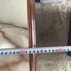 カリモク家具　大理石天板ローテーブル　　の画像