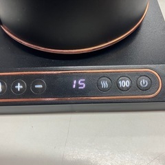 W2511-230 YAMAZEN 電気ケトル YKN-C1280-B 2020年製 容量0.8L 通電確認済み  キズ 汚れありの画像