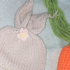 ニューボーンフォト用ウサギ衣装の画像