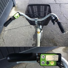 h-195△ q 岐阜発/ヤマハPAS/電動アシスト三輪自転車/スイングあり/3段変速/バッテリー6.2Ah/充電器なし/走行確認/鍵破損/現状品/R7.11/1 △の画像