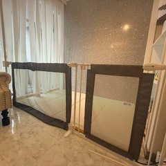 日本育児 Summer スーパーワイドゲート グレー系 取付幅約165〜358cm  ベビーゲート NI-5450005 6ヶ月〜満2歳までの画像