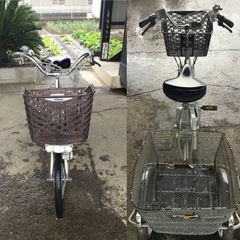 h-196△q 岐阜発/パナソニック/電動アシスト三輪自転車/スイングなし/3段変速/バッテリー6.6Ah/充電器なし/走行確認/現状品/管15s/R7.11/1 △の画像