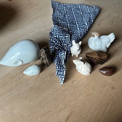 干支、ネズミ等　　3点置物の画像