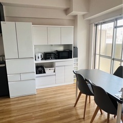 イケア　IKEA 100cm テーブル　グレー　ダイニングテーブル　机　勉強机　棚　の画像