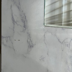 大理石柄 引き出し付ローテーブルの画像