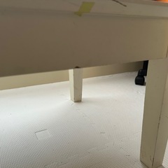 大理石柄 引き出し付ローテーブルの画像