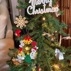 クリスマスツリー　150cm　飾り・ライト付きの画像