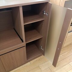 ★リユースのサカイつくば店★TK7222 NITORI レンジ台 ブラウン H90×D40×W90 クリーニング済みの画像