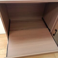 ★リユースのサカイつくば店★TK7222 NITORI レンジ台 ブラウン H90×D40×W90 クリーニング済みの画像