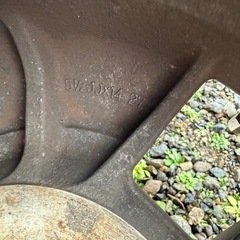 AE86トレノ純正ホイール2本セット　ピンタイヤ付きの画像