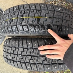 AE86トレノ純正ホイール2本セット　ピンタイヤ付きの画像