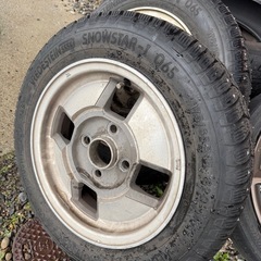 AE86トレノ純正ホイール2本セット　ピンタイヤ付きの画像