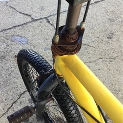 h-198△ q 岐阜発/ BMX/ 自転車/ 20インチ/ ジャイロ/ 色塗り/ メーカー不明/ サドル破れあり/ ブレーキ効き悪いです/ 現状品/ kb/ R7.11/3 △の画像