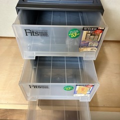 押入れ　衣類収納ケース　3個セット（洋服、引き出し、クリヤーケース）の画像